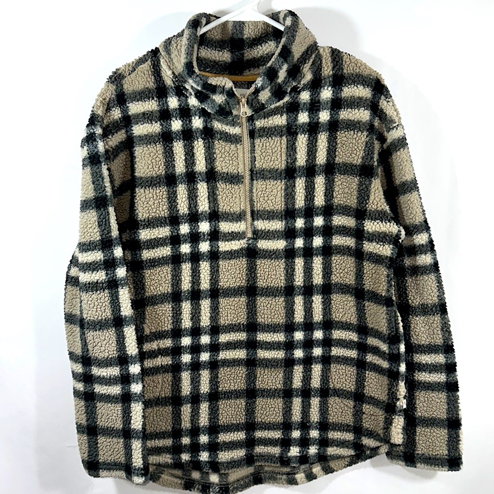 Koolaburra by Ugg Fuzzy 1/2 Zip Pullover Sweater/Jacket Medium